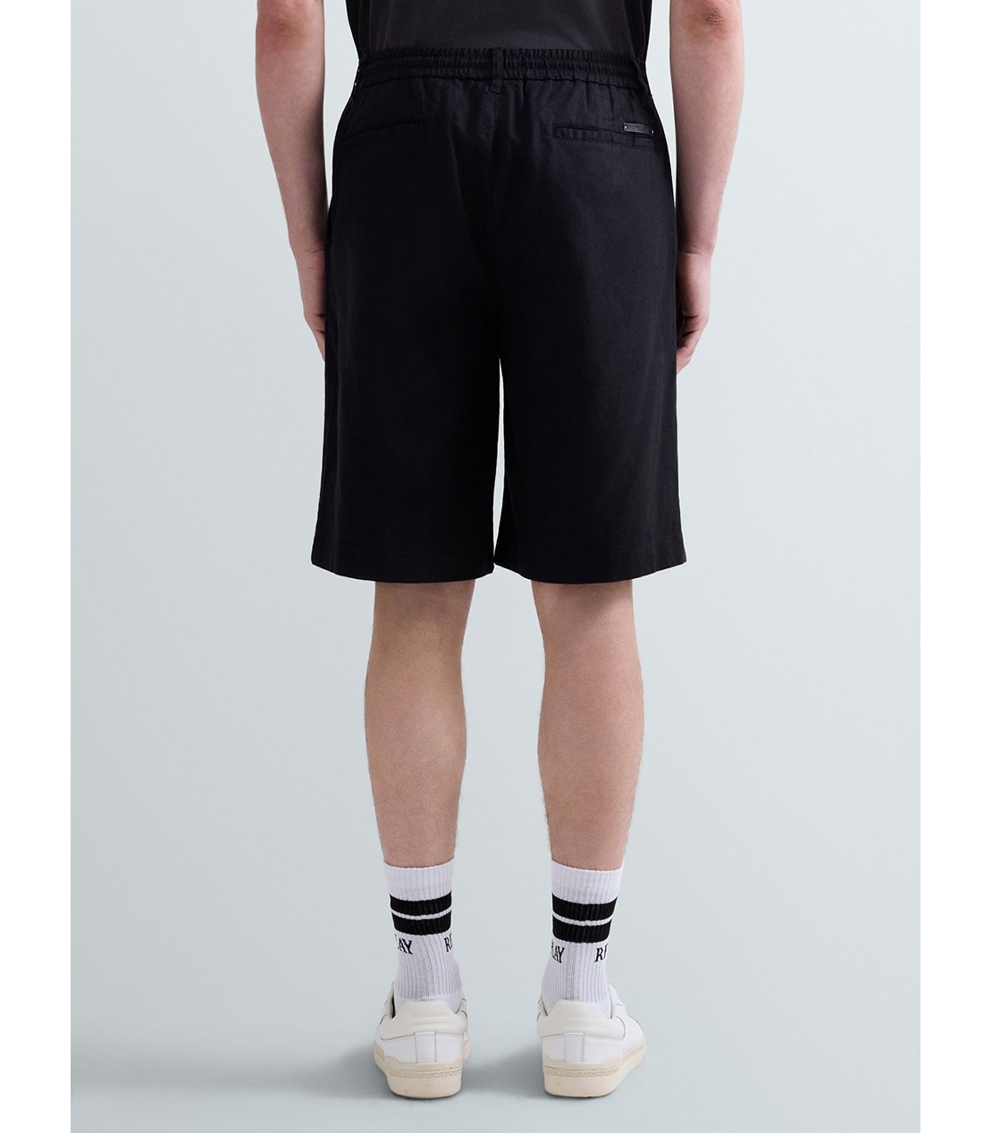 リネンコットンツイルショーツ 詳細画像 ブラック 3